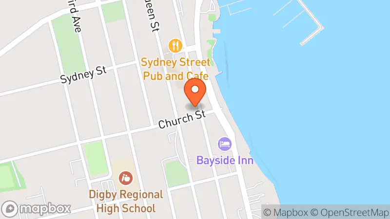 Map showing location of Digby Bargain Bin