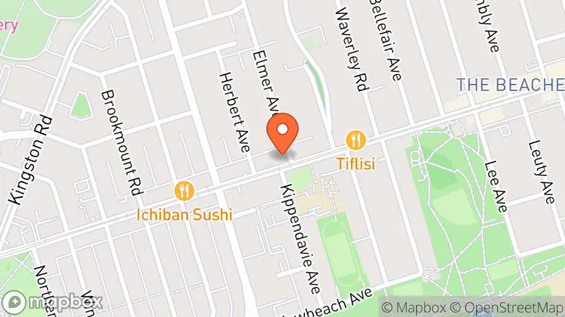 Map showing location of Dot & Bea