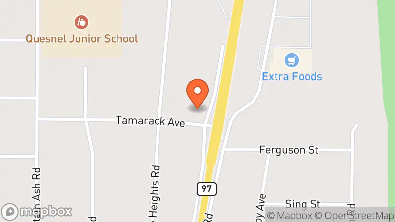 Map showing location of DressForLess Thrift Store