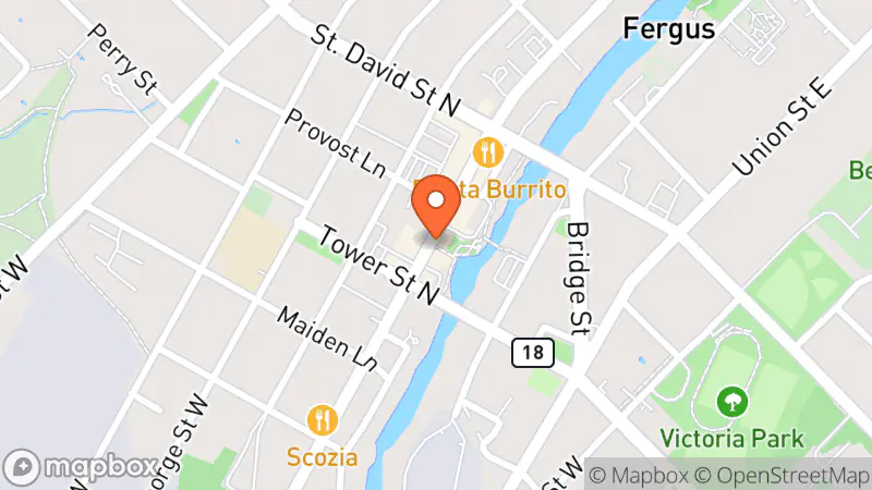 Map showing location of Echoes Vintage Fergus