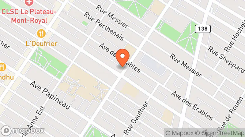 Map showing location of Eco-Dépot Montréal