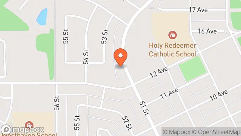 Map showing location of Edson United Church Bargain Boutique