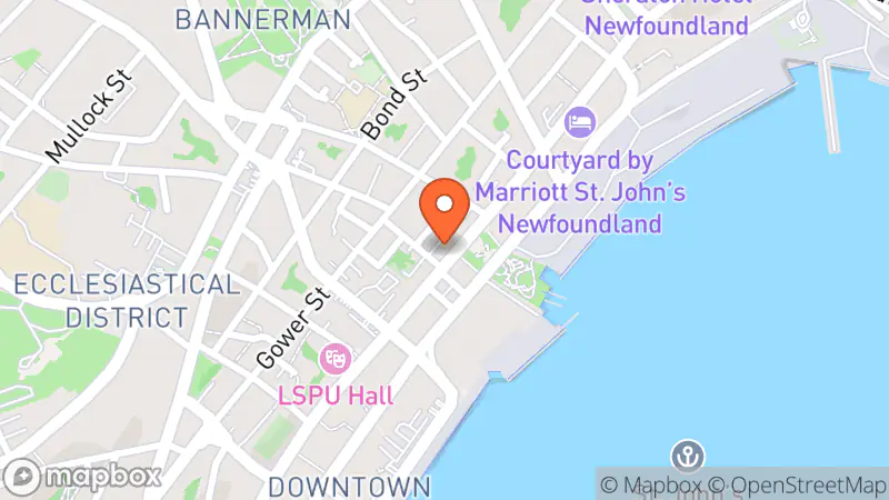 Map showing location of Elaine's Books