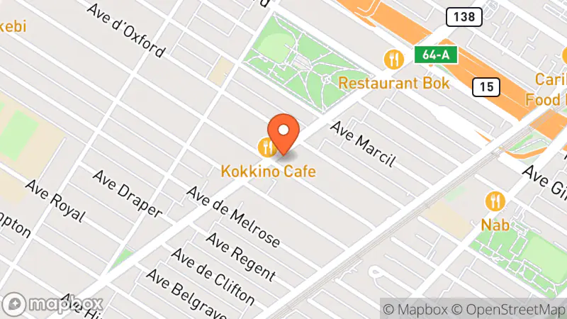 Map showing location of Encore Books & Records