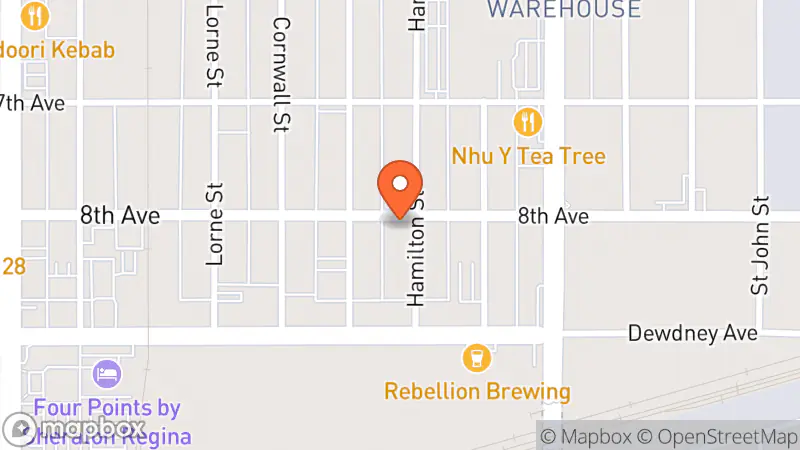 Map showing location of Encore on 8th