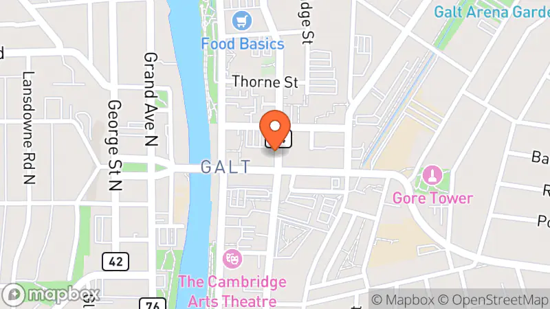 Map showing location of ENCORE THREADS & TREASURES