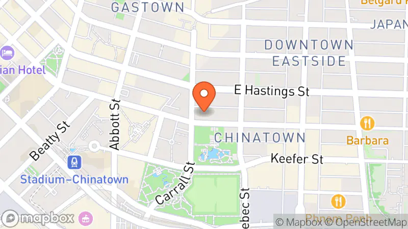 Map showing location of Fish Market Studio