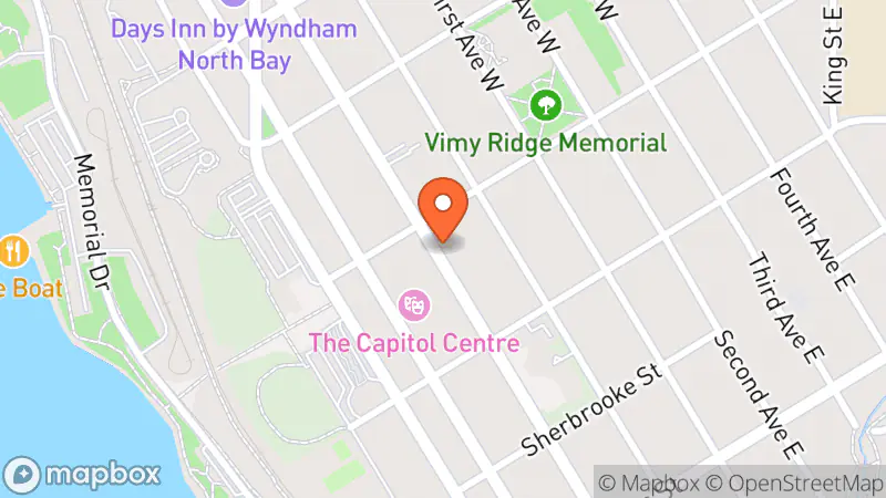 Map showing location of Formerly Loved Treasures