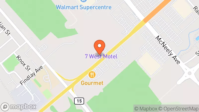 Map showing location of Frannie's Place