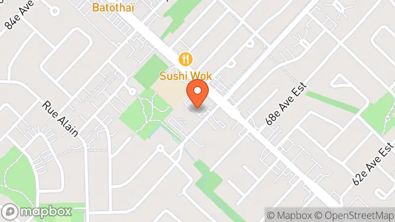 Map showing location of Friperie aux Trésors Cachés