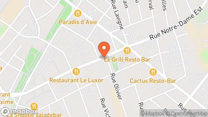 Map showing location of Friperie Chic (La)