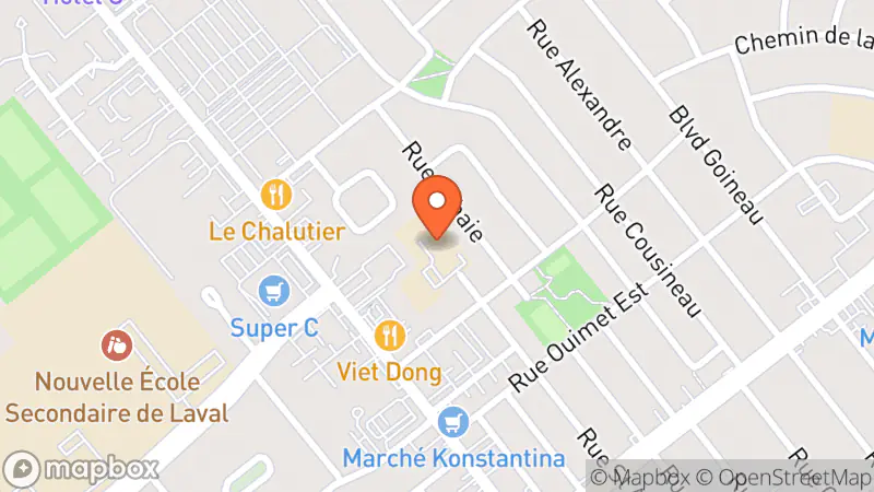 Map showing location of Friperie & Curiosités