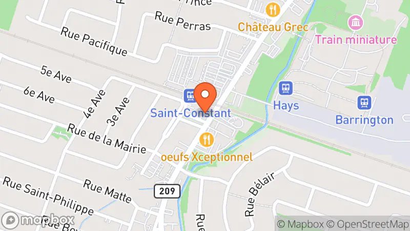 Map showing location of Friperie La Voûte