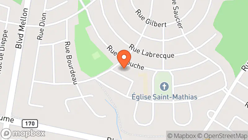 Map showing location of Friperie Le Depanneur