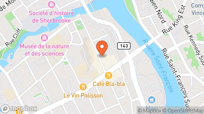 Map showing location of Friperie le Support