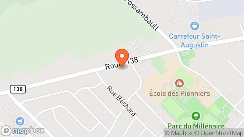 Map showing location of Friperie Mode