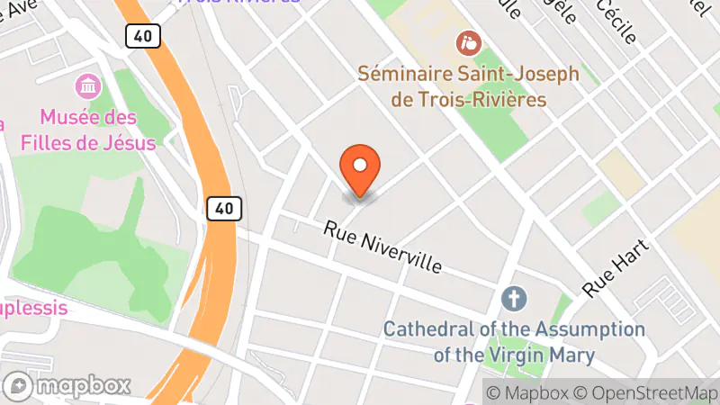 Map showing location of Friperie Nouveau Depart