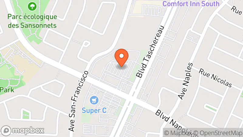 Map showing location of Friperie Renaissance