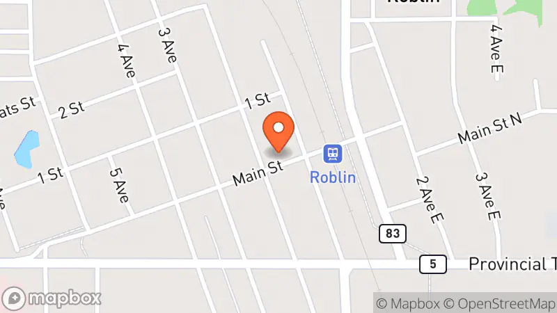 Map showing location of Funky Findz