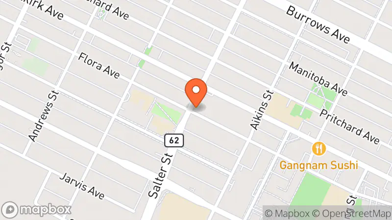 Map showing location of Gill's New & Used Furniture & Appliances Warehouse