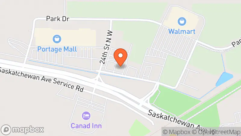 Map showing location of GME Thrift Emporium