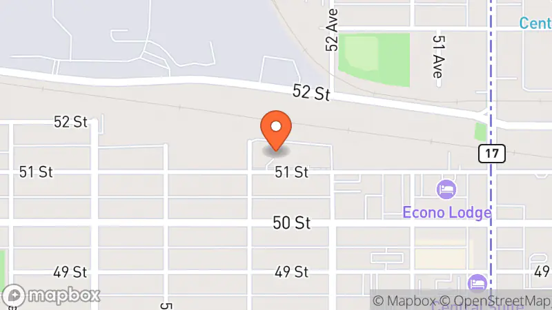 Map showing location of Golden Grabs Thrift Store