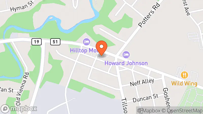 Map showing location of Goodwill Community Store