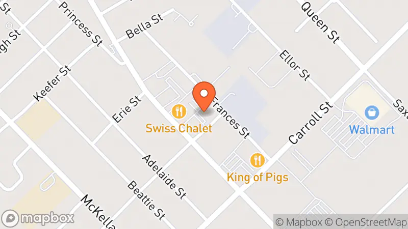 Map showing location of Goodwill Community Store