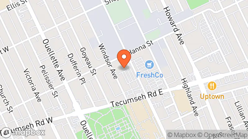 Map showing location of Goodwill Community Store