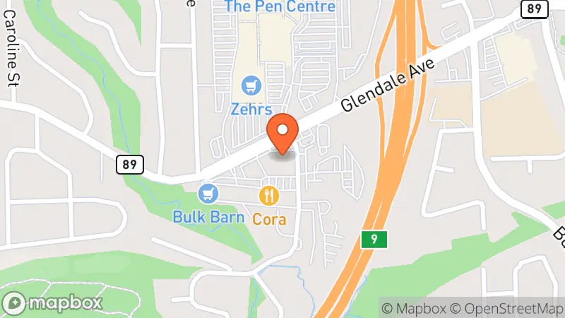 Map showing location of Goodwill Niagara