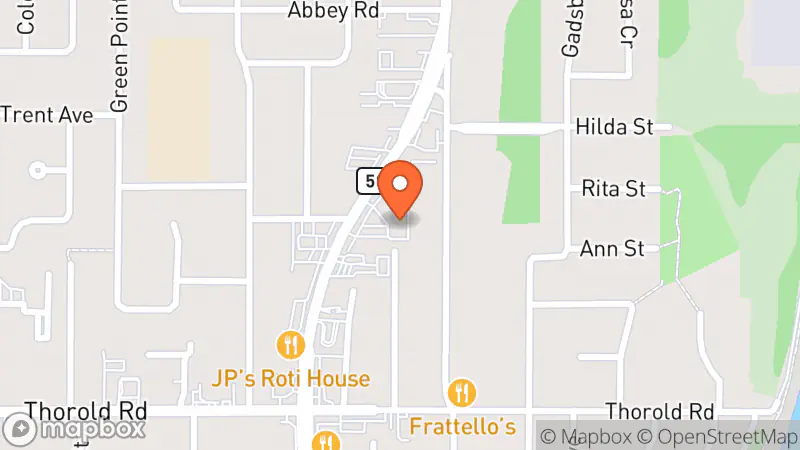 Map showing location of Goodwill Niagara