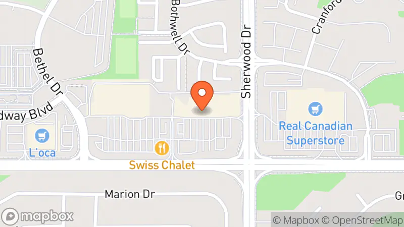 Map showing location of Goodwill Sherwood Park Thrift Store and Donation Centre