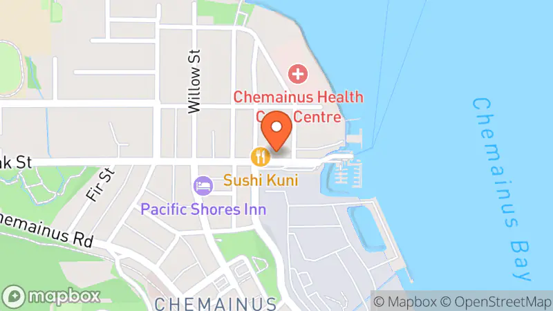 Map showing location of Govinda's thrift store and hippie emporium