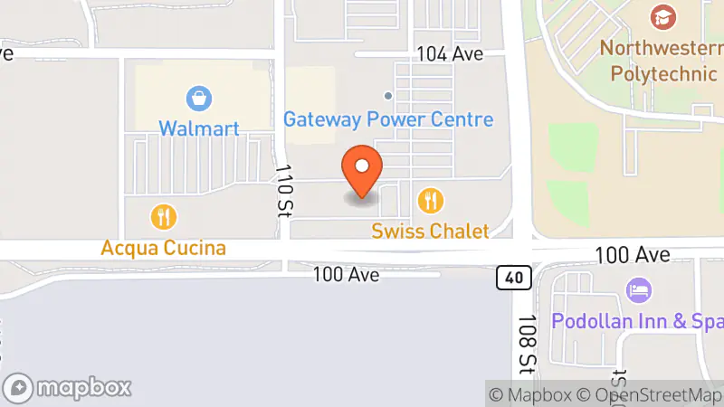Map showing location of Grande Prairie Goodwill Thrift Store & Donation Centre