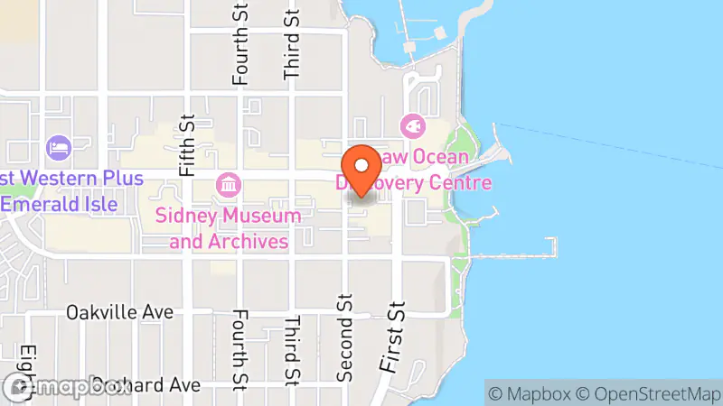 Map showing location of Green Door Thrift Store
