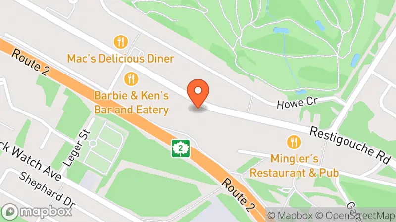 Map showing location of Guy's Frenchys