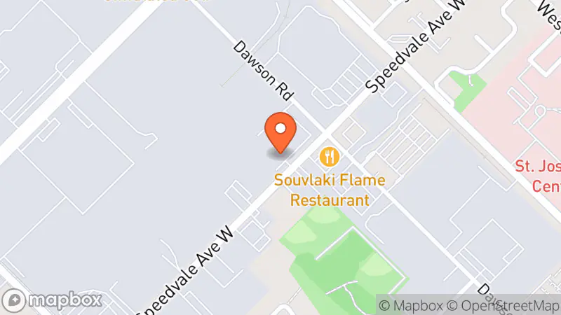 Map showing location of Habitat for Humanity GW Guelph ReStore