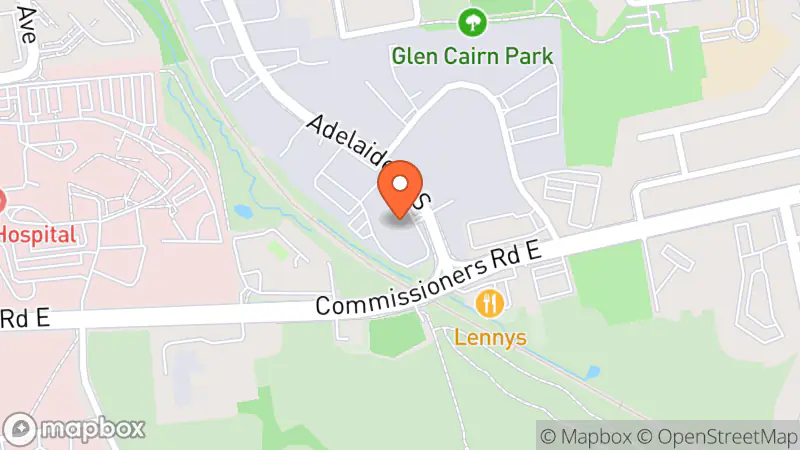 Map showing location of Habitat For Humanity Heartland Ontario Adelaide ReStore