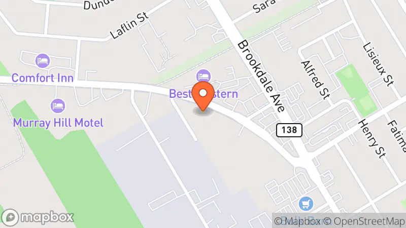 Map showing location of Habitat for Humanity ReStore Cornwall