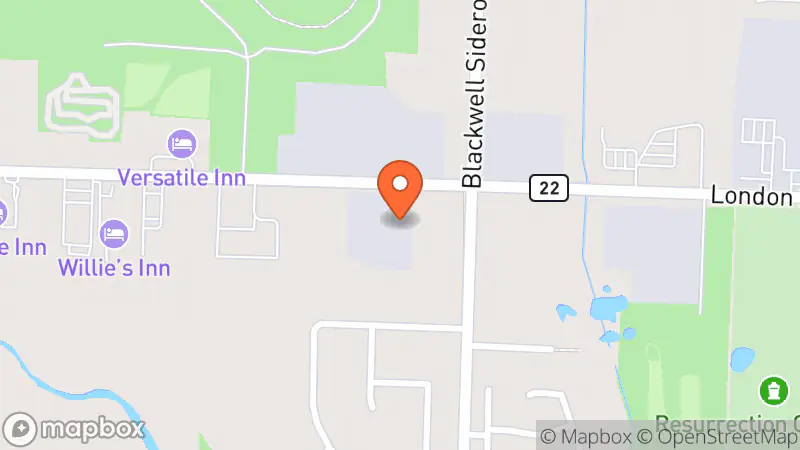 Map showing location of Habitat for Humanity Restore