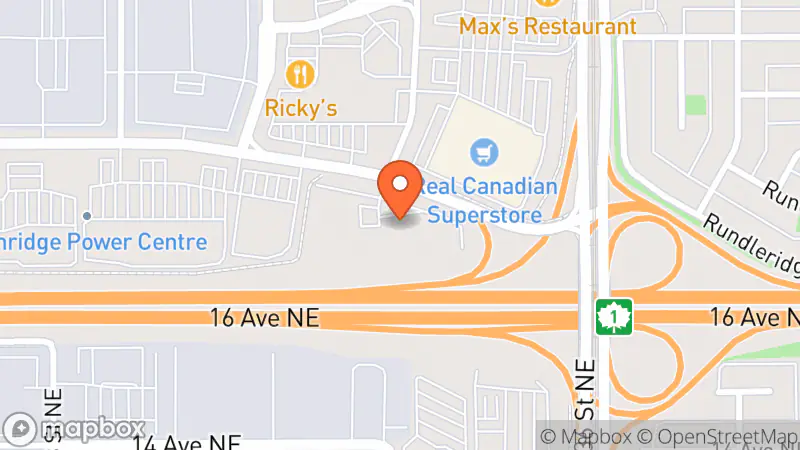 Map showing location of Habitat for Humanity ReStore