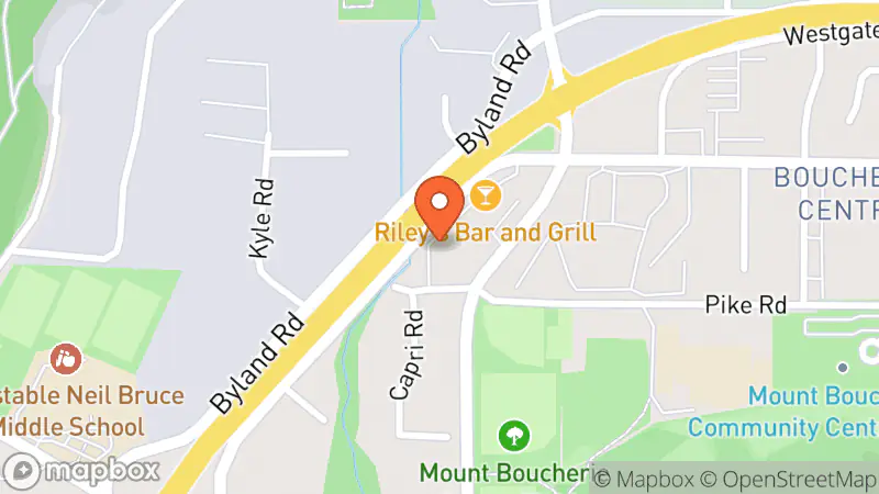 Map showing location of Habitat for Humanity West Kelowna ReStore