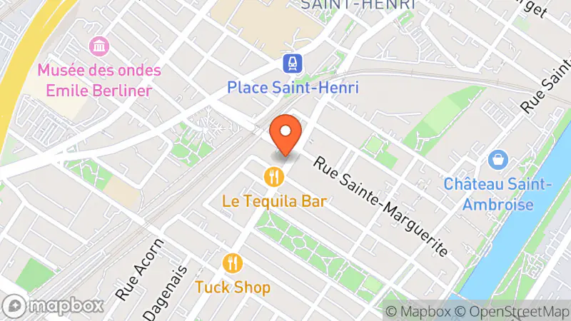 Map showing location of Habitat pour l'humanité Québec
