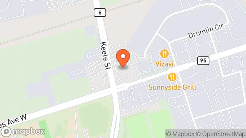 Map showing location of Habitat ReStore Vaughan