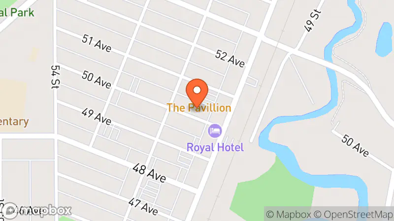 Map showing location of Hamm's Mercantile Thrift Shop