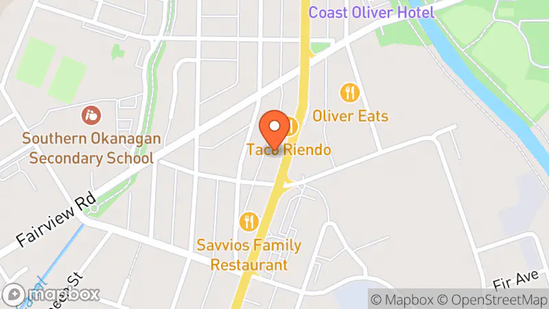 Map showing location of Hank’s Place