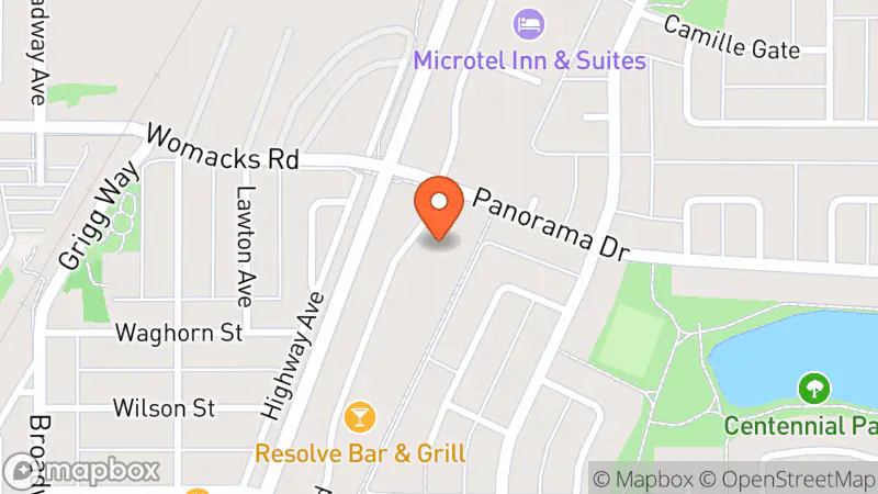 Map showing location of Happy Camper Children's Boutique and Cafe