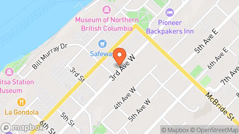 Map showing location of Hidden Treasure