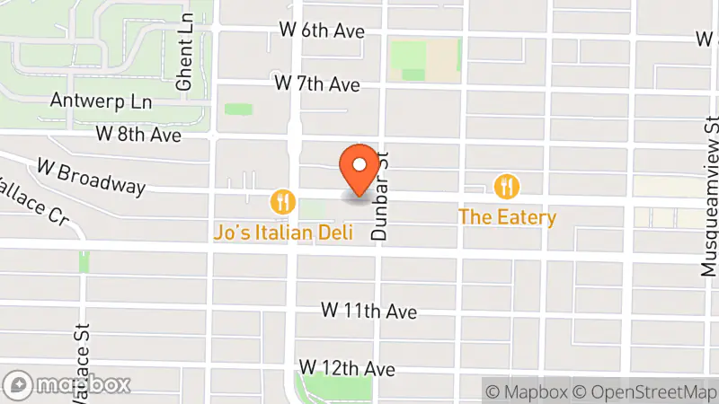Map showing location of HOB Too Collectibles & Furniture Thrift Store