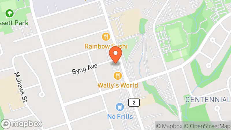 Map showing location of Hock Shop Canada